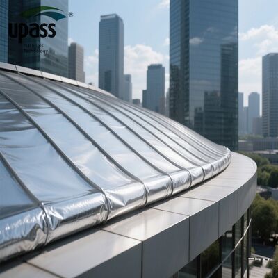 Ανθεκτικό στις καιρικές συνθήκες Αντιγηραντικό Φιλμ Αλουμινίου PET για Αδιάβροχη Μεμβράνη Θερμομονωμένης Στέγης Σφράγιση Ανακλαστικό Ανθεκτικό στην Υπεριώδη Ακτινοβολία Κοπή