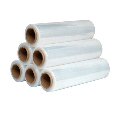 Διαφανές PE / BOPP Soft Food Grade Βιομηχανική ταινία τέντωσης 30cm πλάτος 50m μήκος Αδιάβροχο προστατευτικό περιτύλιγμα παλέτας