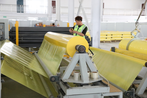 Ταινία περιτύλιξης HDPE κίτρινου χρώματος διαστάσεων 70um για συλλέκτη βαμβακιού CP770